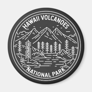 Nationaal park van het Hawaii Volcanoes  Monoline Magneet