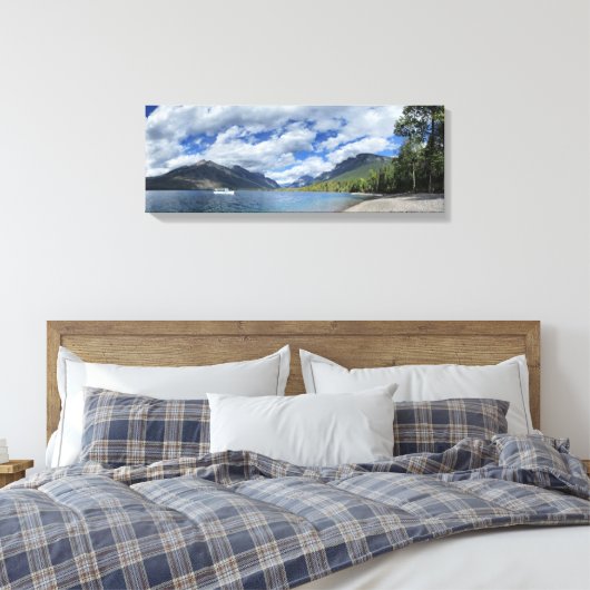 Nationaal park van het meer McDonald - Glacier Canvas Afdruk (Insitu (Slaapkamer))
