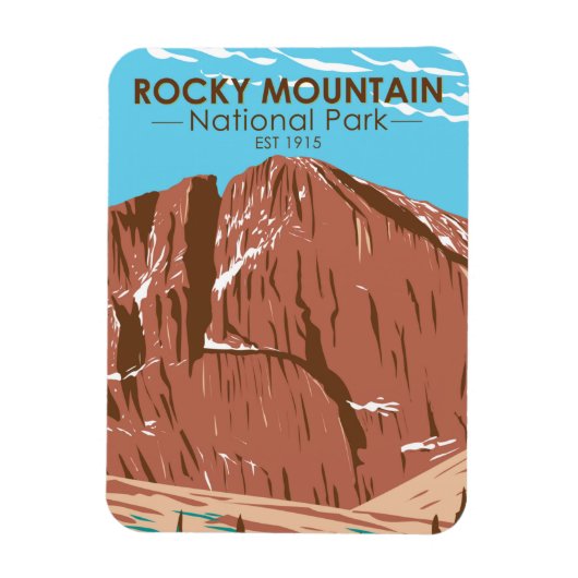 Nationaal park van het Rocky Mountain Colorado Lan Magneet (Verticaal)