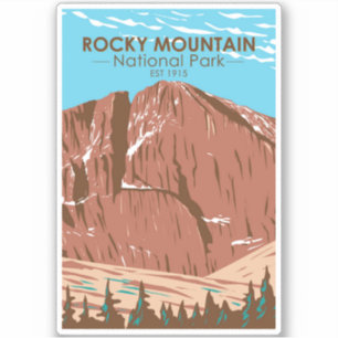 Nationaal park van het Rocky Mountain Colorado Lan Sticker