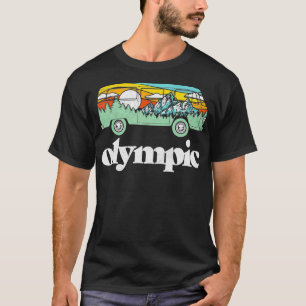 Nationaal park van Retro Hippie van Natuur Illu T-shirt
