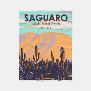 Nationaal park van Saguaro Arizona Wasson Peak   Fleece Deken