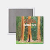 Nationaal park van Sequoia California  Magneet (Voorkant / Achterkant)
