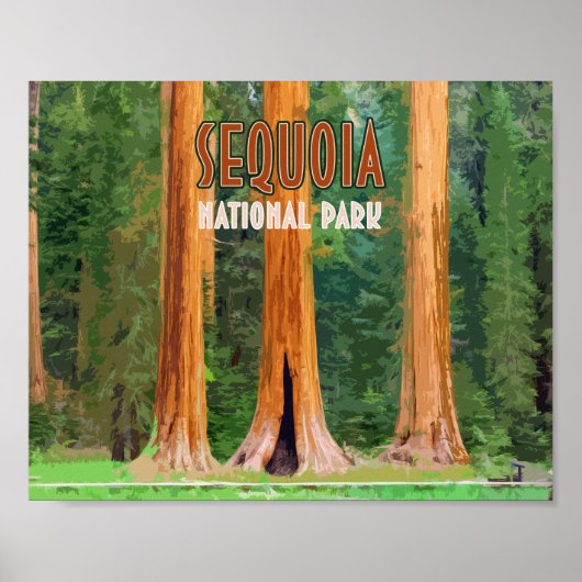 Nationaal park van Sequoia California  Poster (Voorkant)