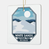 Nationaal park van witte zanden Minimale Retro Emb Keramisch Ornament (Links)