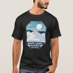 Nationaal park van witte zanden Minimale Retro Emb T-shirt