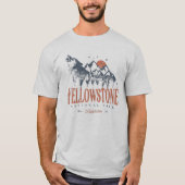 Nationaal park van Yellowstone Wolf Mountains T T-shirt (Voorkant)
