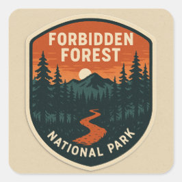 Nationaal park Verboden Bos Vierkante Sticker
