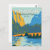 nationaal park Voyageurs Briefkaart (Voorkant / Achterkant)