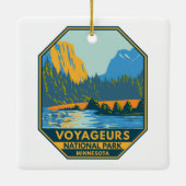 nationaal park Voyageurs Keramisch Ornament (Achterkant)