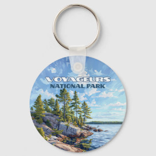 Nationaal park Voyageurs Rainy Lake Minnesota Sleutelhanger