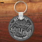 Nationaal Park Washington Monoline Sleutelhanger (Voorkant)