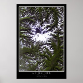 Nationaal Park Washington Satelliet Poster