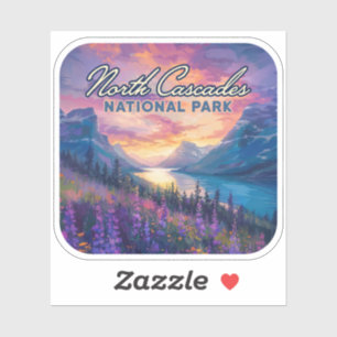 Nationaal park Washington Vintage Noord-Cascades Sticker