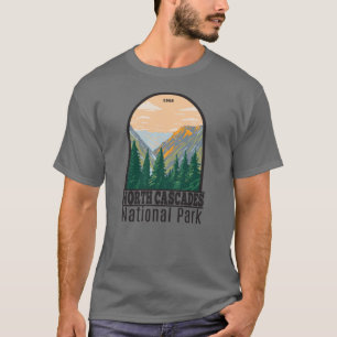 Nationaal park Washington Vintage Noord-Cascades T-shirt