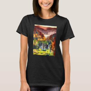 Nationaal park Waterfall Plitvice Lakes Kroatië T-shirt