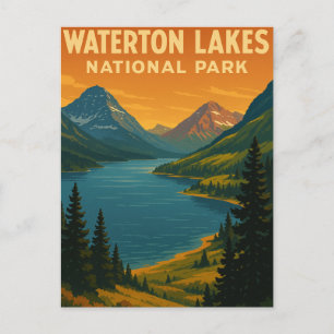 Nationaal park Waterton Lakes Briefkaart
