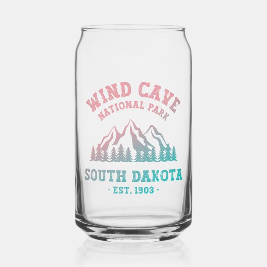 Nationaal park Wind Cave South Dakota Blikvorm Glas (Voorkant)