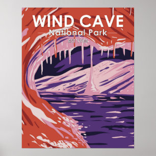 Nationaal park Wind Cave South Dakota  Poster