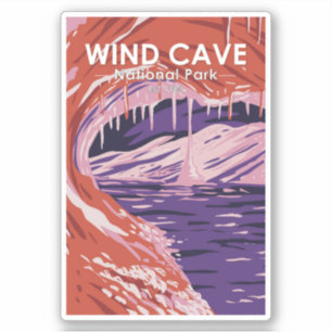 Nationaal park Wind Cave South Dakota  Sticker