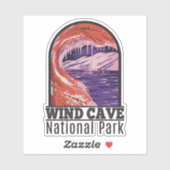 Nationaal park Wind Cave South Dakota  Sticker (Vel)