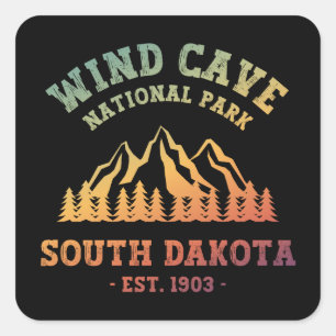 Nationaal park Wind Cave South Dakota Vierkante Sticker
