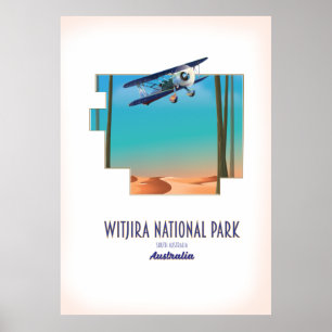 Nationaal park Witjira Australië kaart Poster