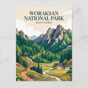 Nationaal park Woraksan Zuid-Korea Briefkaart