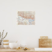  nationaal park Wyoming Map Poster (Keuken)