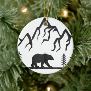  Nationaal Park Wyoming Mountain Keramisch Ornament
