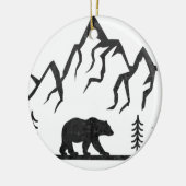 Nationaal Park Wyoming Mountain Keramisch Ornament (Links)