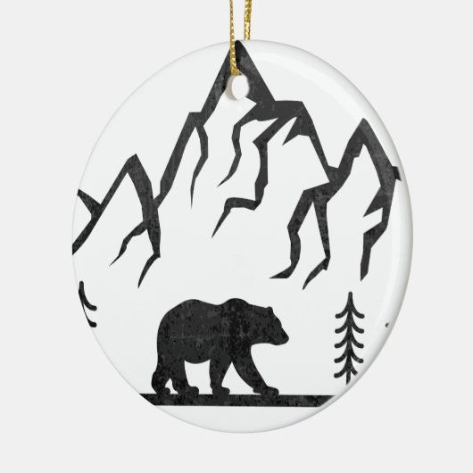 Nationaal Park Wyoming Mountain Keramisch Ornament (Links)