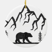 Nationaal Park Wyoming Mountain Keramisch Ornament (Achterkant)