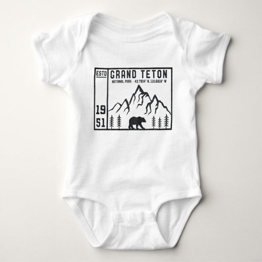 Nationaal Park Wyoming Mountain Romper (Voorkant)