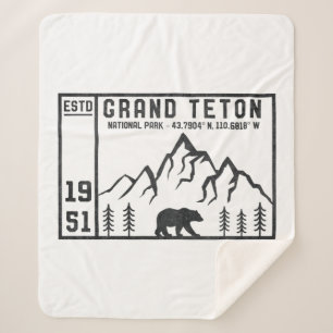 Nationaal Park Wyoming Mountain Sherpa Deken