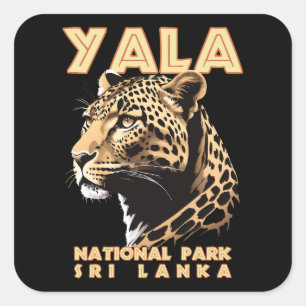 Nationaal park Yala - Sri Lanka Leopard Vierkante Sticker