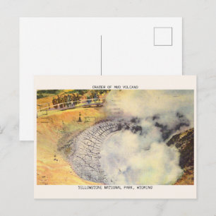 Nationaal park Yellow stone, Wyoming Vulkaan gesch Briefkaart
