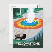 Nationaal park Yellowstone Briefkaart (Voorkant / Achterkant)