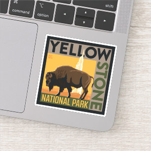 Nationaal park Yellowstone   Buffels Sticker