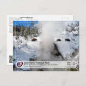 Nationaal park Yellowstone - Dragon's Mouth Spring Briefkaart (Voorkant / Achterkant)