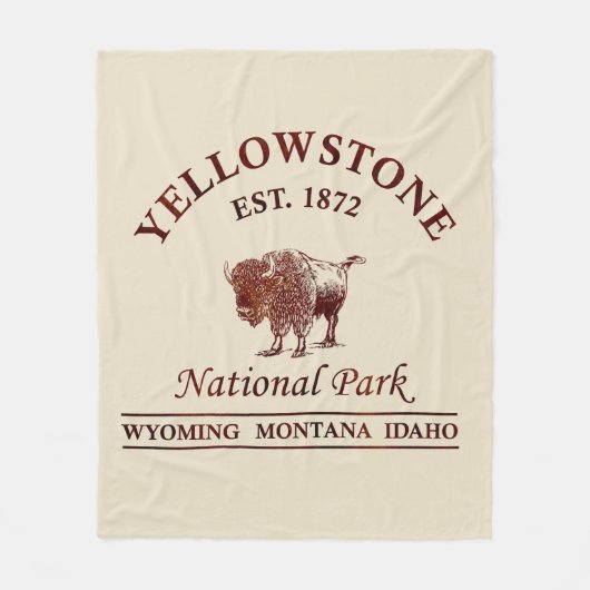 Nationaal park Yellowstone Fleece Deken (Voorkant)
