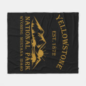 Nationaal park Yellowstone Fleece Deken (Voorkant (Horizontaal))