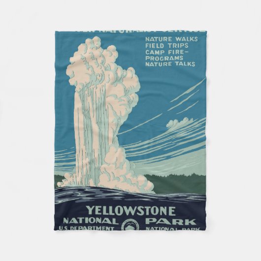 Nationaal Park Yellowstone Fleece Deken (Voorkant)