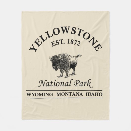 Nationaal park Yellowstone Fleece Deken (Voorkant)