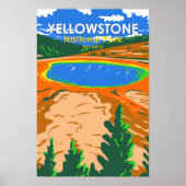 Nationaal park Yellowstone Grand Prismatic Spring Poster (Voorkant)