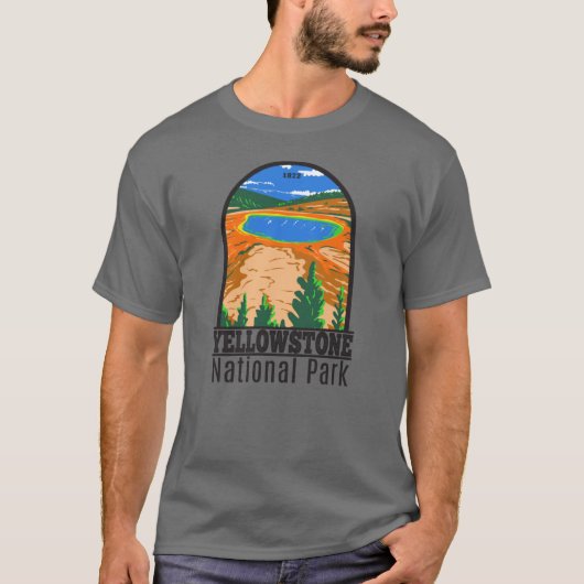 Nationaal park Yellowstone Grand Prismatic Spring T-shirt (Voorkant)