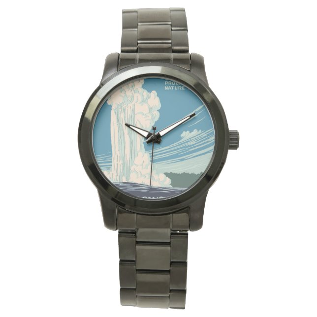 Nationaal Park Yellowstone Horloge (Voorkant)