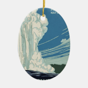 Nationaal Park Yellowstone Keramisch Ornament
