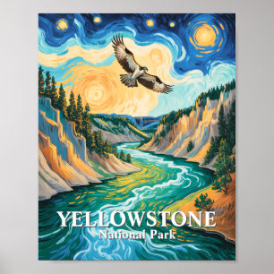 Nationaal park Yellowstone Levendige vogel Visaren Poster