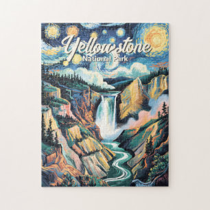 Nationaal park Yellowstone Lower Falls Levendig Legpuzzel